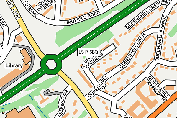 LS17 6BQ map - OS OpenMap – Local (Ordnance Survey)
