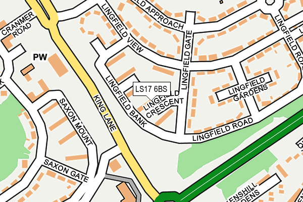 LS17 6BS map - OS OpenMap – Local (Ordnance Survey)