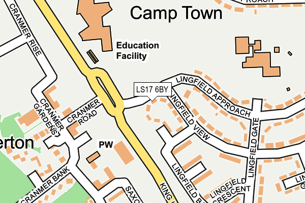 LS17 6BY map - OS OpenMap – Local (Ordnance Survey)