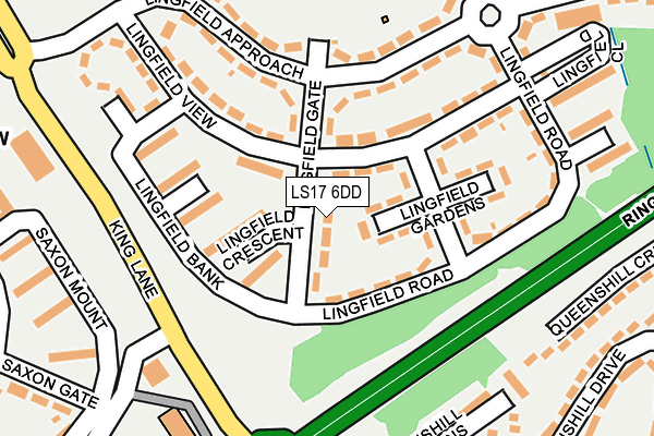 LS17 6DD map - OS OpenMap – Local (Ordnance Survey)