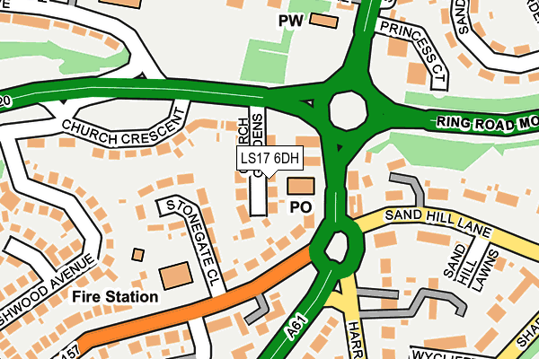 LS17 6DH map - OS OpenMap – Local (Ordnance Survey)