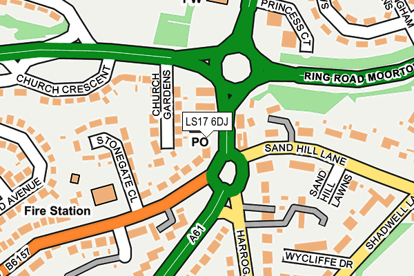 LS17 6DJ map - OS OpenMap – Local (Ordnance Survey)