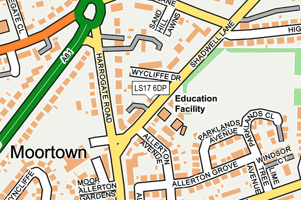 LS17 6DP map - OS OpenMap – Local (Ordnance Survey)