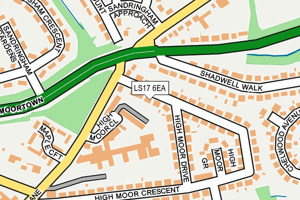 LS17 6EA map - OS OpenMap – Local (Ordnance Survey)