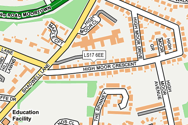 LS17 6EE map - OS OpenMap – Local (Ordnance Survey)