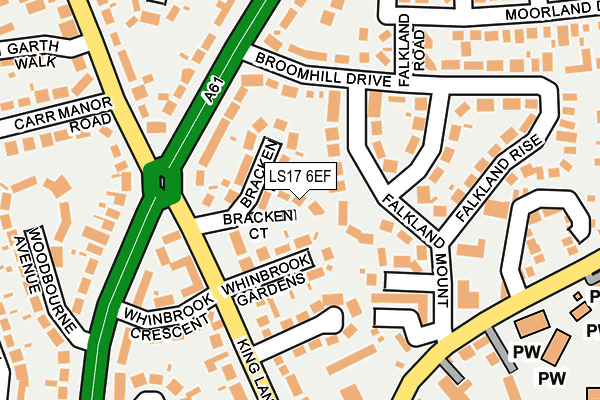 LS17 6EF map - OS OpenMap – Local (Ordnance Survey)