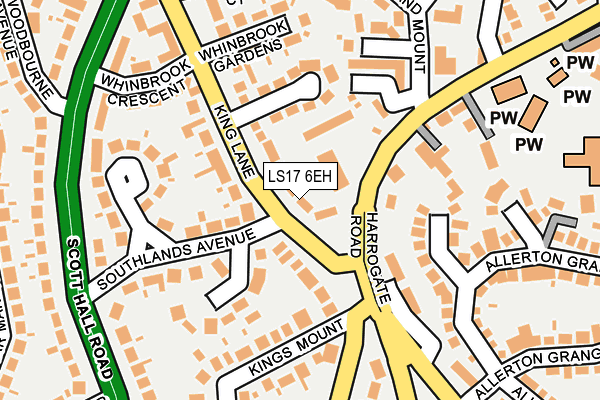 LS17 6EH map - OS OpenMap – Local (Ordnance Survey)