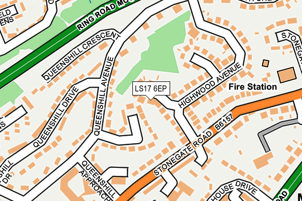 LS17 6EP map - OS OpenMap – Local (Ordnance Survey)