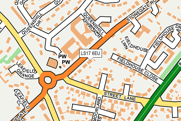 LS17 6EU map - OS OpenMap – Local (Ordnance Survey)