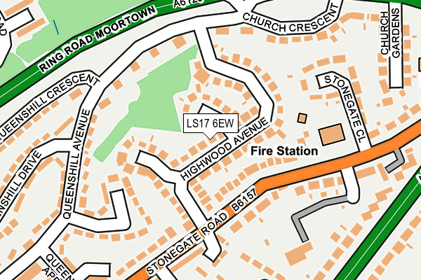 LS17 6EW map - OS OpenMap – Local (Ordnance Survey)