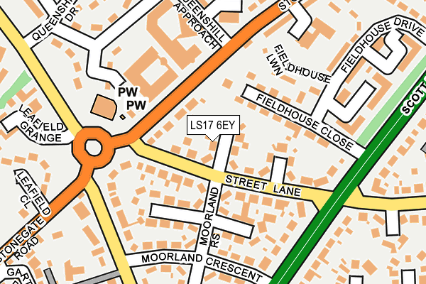 LS17 6EY map - OS OpenMap – Local (Ordnance Survey)