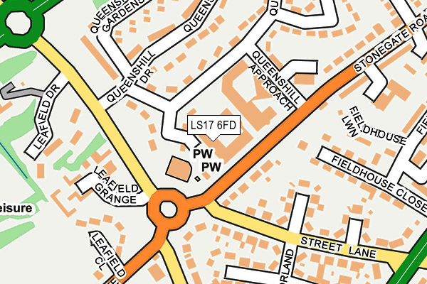 LS17 6FD map - OS OpenMap – Local (Ordnance Survey)