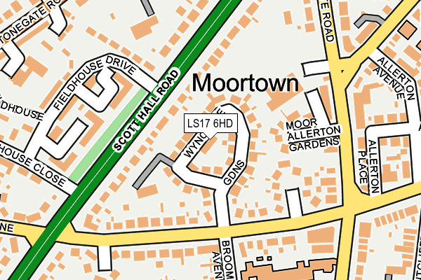 LS17 6HD map - OS OpenMap – Local (Ordnance Survey)