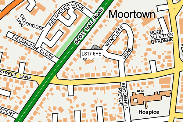 LS17 6HE map - OS OpenMap – Local (Ordnance Survey)