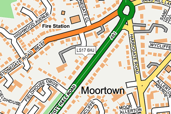 LS17 6HJ map - OS OpenMap – Local (Ordnance Survey)