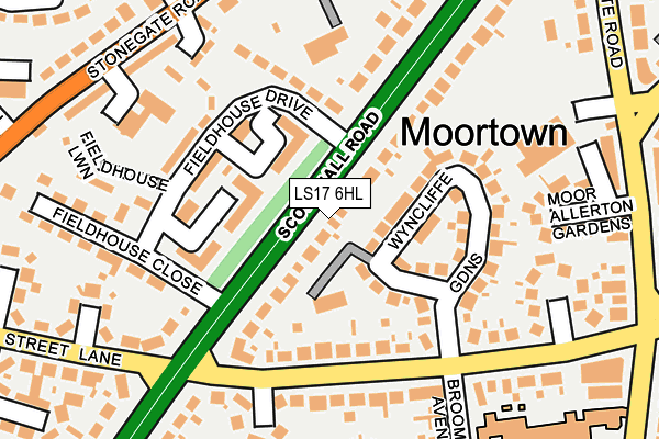 LS17 6HL map - OS OpenMap – Local (Ordnance Survey)