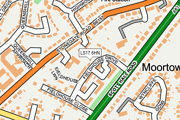 LS17 6HN map - OS OpenMap – Local (Ordnance Survey)