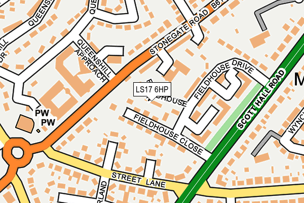 LS17 6HP map - OS OpenMap – Local (Ordnance Survey)