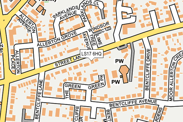 LS17 6HQ map - OS OpenMap – Local (Ordnance Survey)