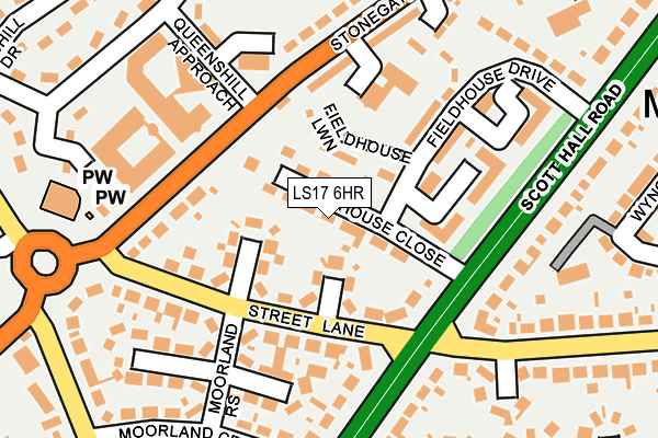 LS17 6HR map - OS OpenMap – Local (Ordnance Survey)