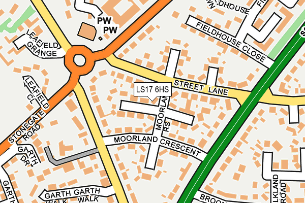 LS17 6HS map - OS OpenMap – Local (Ordnance Survey)