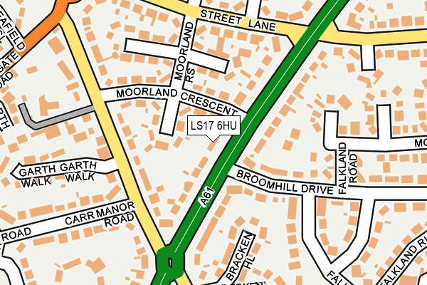 LS17 6HU map - OS OpenMap – Local (Ordnance Survey)