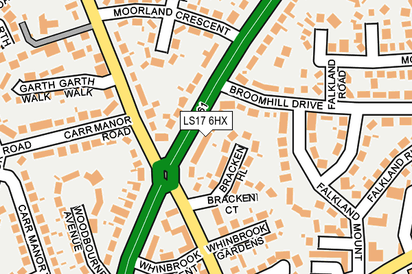 LS17 6HX map - OS OpenMap – Local (Ordnance Survey)