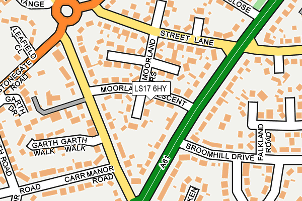 LS17 6HY map - OS OpenMap – Local (Ordnance Survey)