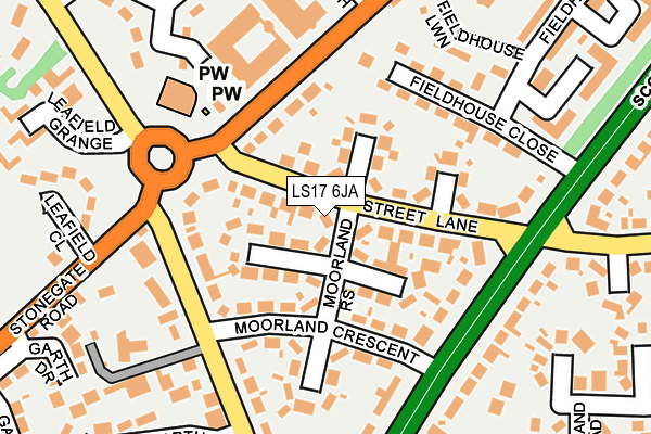 LS17 6JA map - OS OpenMap – Local (Ordnance Survey)