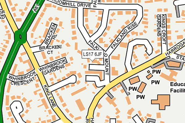 LS17 6JF map - OS OpenMap – Local (Ordnance Survey)