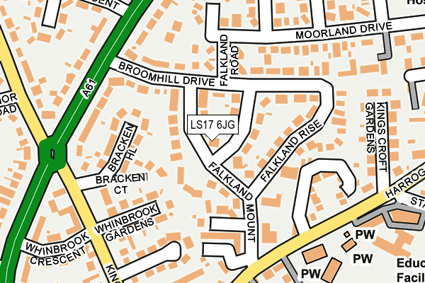 LS17 6JG map - OS OpenMap – Local (Ordnance Survey)