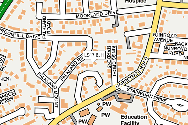 LS17 6JH map - OS OpenMap – Local (Ordnance Survey)