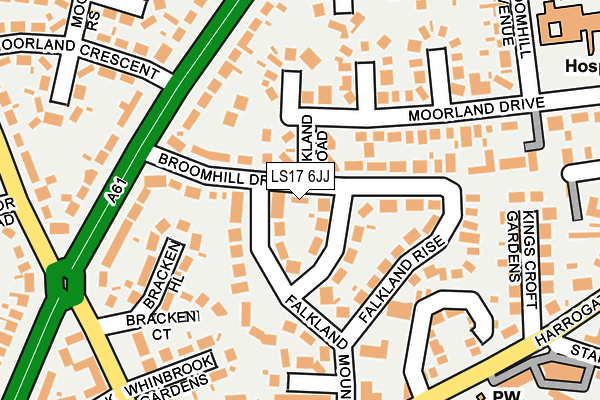 LS17 6JJ map - OS OpenMap – Local (Ordnance Survey)