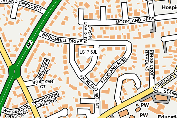 LS17 6JL map - OS OpenMap – Local (Ordnance Survey)