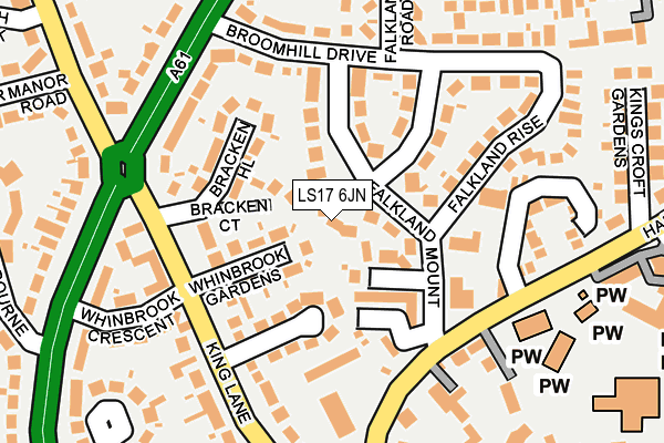 LS17 6JN map - OS OpenMap – Local (Ordnance Survey)