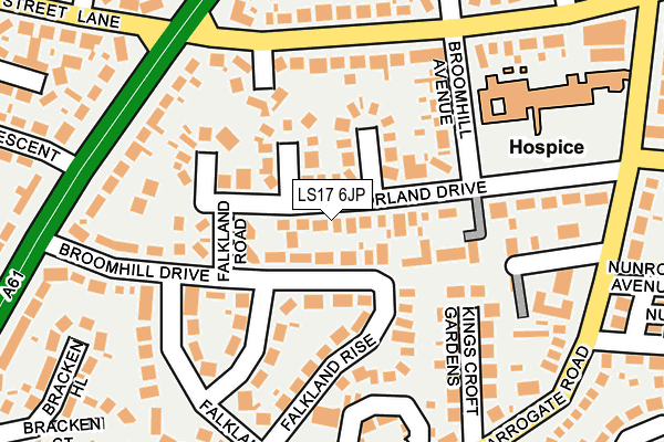 LS17 6JP map - OS OpenMap – Local (Ordnance Survey)