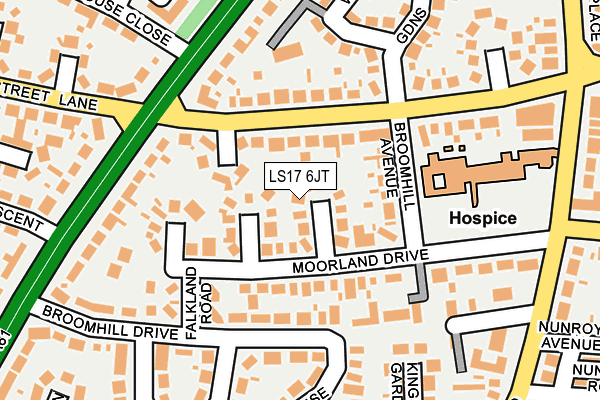 LS17 6JT map - OS OpenMap – Local (Ordnance Survey)