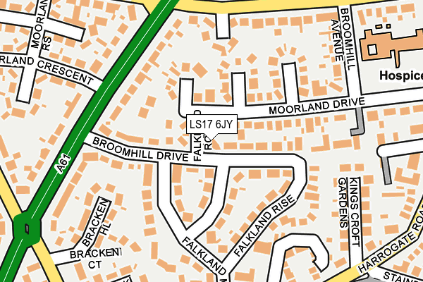 LS17 6JY map - OS OpenMap – Local (Ordnance Survey)