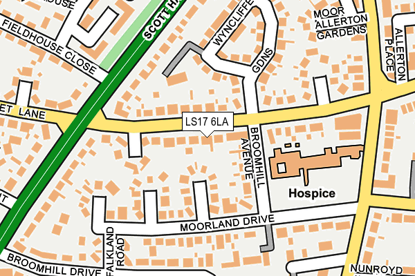 LS17 6LA map - OS OpenMap – Local (Ordnance Survey)