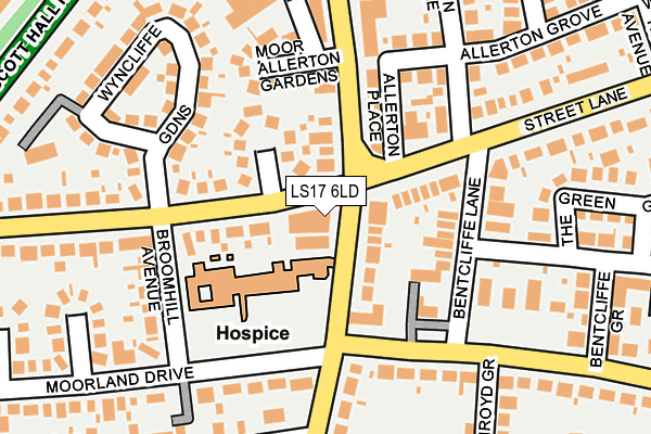 LS17 6LD map - OS OpenMap – Local (Ordnance Survey)