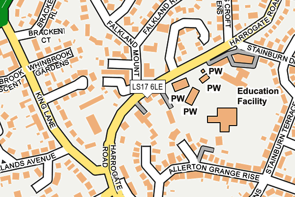 LS17 6LE map - OS OpenMap – Local (Ordnance Survey)