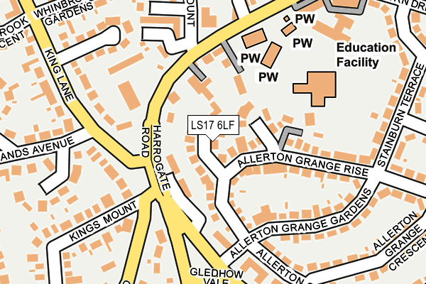 LS17 6LF map - OS OpenMap – Local (Ordnance Survey)