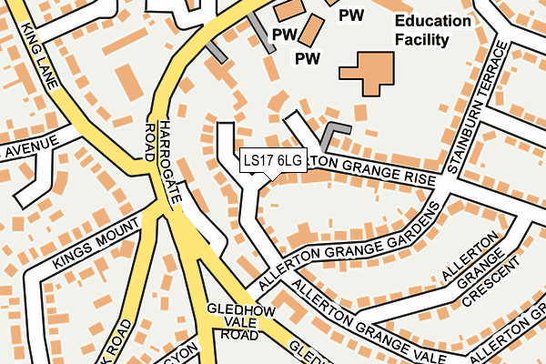 LS17 6LG map - OS OpenMap – Local (Ordnance Survey)