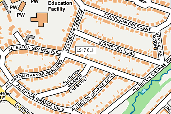 LS17 6LH map - OS OpenMap – Local (Ordnance Survey)