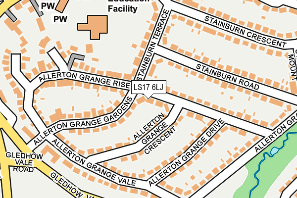 LS17 6LJ map - OS OpenMap – Local (Ordnance Survey)