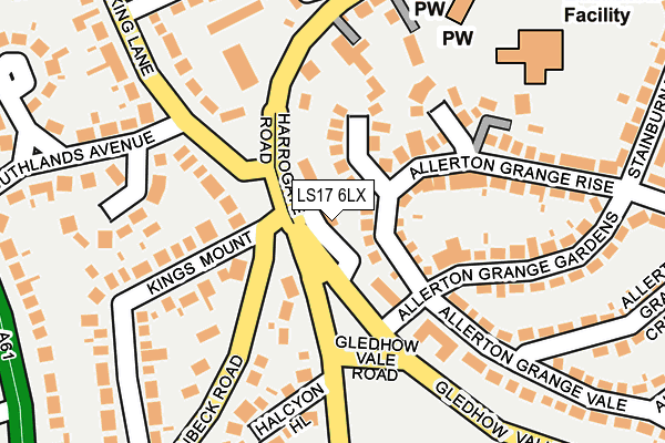 LS17 6LX map - OS OpenMap – Local (Ordnance Survey)