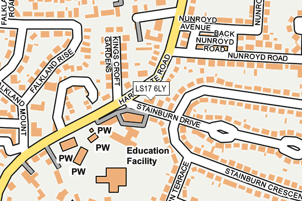 LS17 6LY map - OS OpenMap – Local (Ordnance Survey)