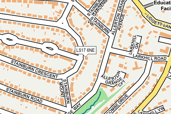 LS17 6NE map - OS OpenMap – Local (Ordnance Survey)