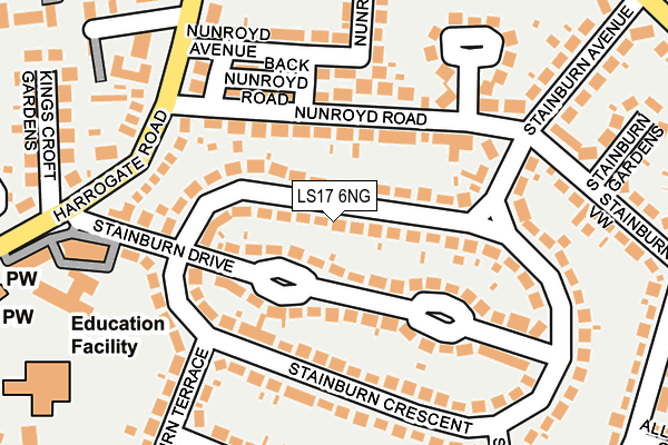 LS17 6NG map - OS OpenMap – Local (Ordnance Survey)