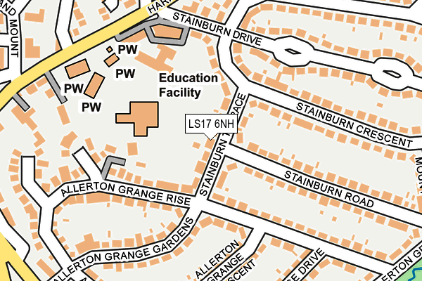 LS17 6NH map - OS OpenMap – Local (Ordnance Survey)